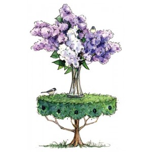 Michelle Masters Cling Mount Stamp - Lilac Bouquet AGC1-2621