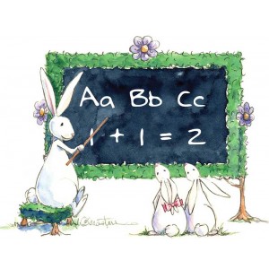 Michelle Masters Cling Mount Stamp - Teacher Bunny AGC1-2682