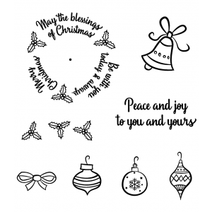 Wheel Cling Stamp Set: Christmas Blessings ASCS-009