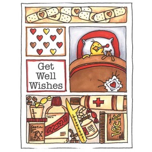 Carolee Jones Cling Mount Stamp - Get Well Mini Frame AGS2-760