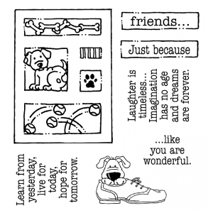 Carolee Jones Clear Stamps: Friends Tiny Cutts SC-2534