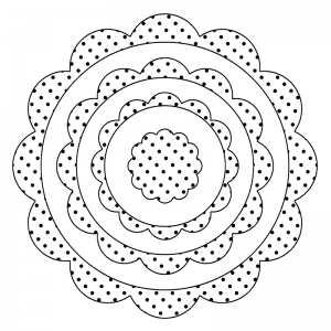 Simple Circles Clear Stamps - Dotty Scallop 3D SC-2433