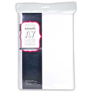 Darice A7 5” x 7” White Cards and Envelopes - 1103-66