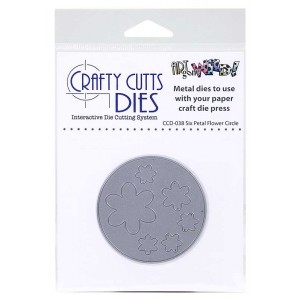 Crafty Cutts Dies - Six Petal Flower Circle Metal Die CCD-038