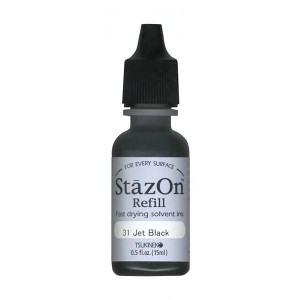 StazOn Ink Refill, Jet Black - TSZR31
