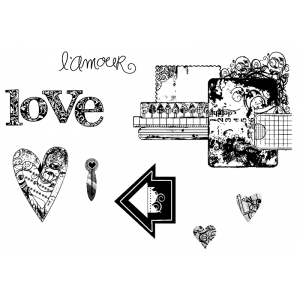 Suzanne Carillo Cling Mount Stamp Sets - Crave Love BZ006