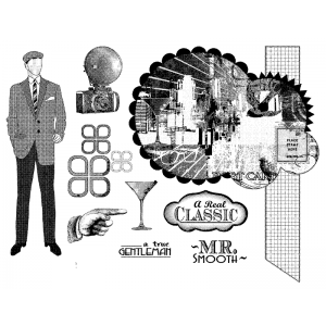 Suzanne Carillo Cling Mount Stamp Sets - Gentleman BZ008