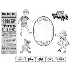 Suzanne Carillo Cling Mount Stamp Sets - Kids & Toys BZ012
