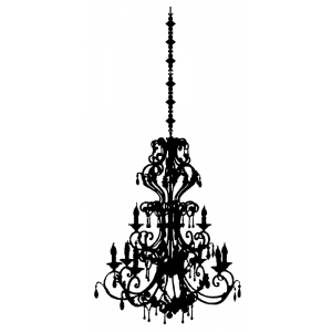 Suzanne Carillo Wood Mounted Stamp - Chandelier K3-2576