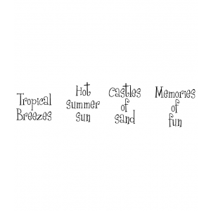 Cling Mount Stamp Set - Tropical Breezes M-2138