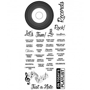 Clear Stamp Set: Vinyl Record ASLCS-053