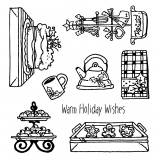 Carolee Jones Clear Stamps: Holiday What's Cookin' SC-2460