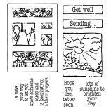 Carolee Jones Clear Stamps: Get Well Tiny Cutts SC-2532