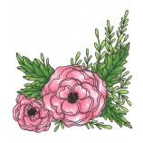 Catherine Scanlon Cling Mount Stamp: Floral Corner AGC1-2861
