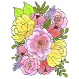 Catherine Scanlon Cling Mount Stamp - Floral Spray AGC3-2851