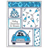 Darby New Cling Mount Stamp - Just Married Mini Frame AGC2-1047