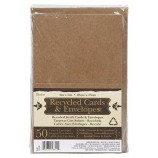 Darice 50 Recycled Kraft Cards and Envelopes - 1210-83