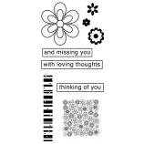 J. Clare Clear Stamps: Thinking of You / Flowers Collage Abilities LC-2424
