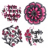 Joanne Sharpe Cling Mount Stamp Set - Flower Swirls Punch Set AGC3-2499