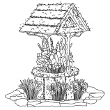 Michelle Masters Wood Mounted Stamp - Wishing Well H2-2599