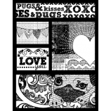 Suzanne Carillo Single Cling Mount Stamp - Pugs and Kisses AGC2-2715