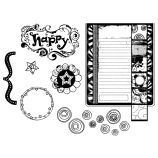 Suzanne Carillo Cling Mount Stamp Sets - Happy Birthday Yummy BZ002