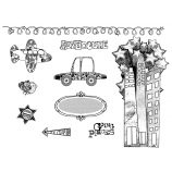 Suzanne Carillo Cling Mount Stamp Sets - Adventure BZ009
