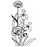 Suzanne Carillo Wood Mounted Stamp - Cherish Flowers K5-233