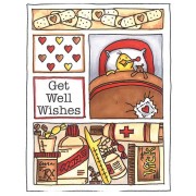 Carolee Jones Cling Mount Stamp - Get Well Mini Frame AGS2-760