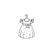 Carolee Jones Wood Mounted Stamp - Baby Dress D2-427