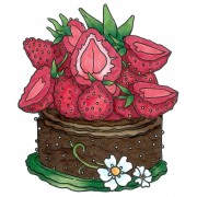 Catherine Scanlon Cling Mount Stamp: Strawberry Cake AGC1-2866