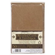 Darice 50 Recycled Kraft Cards and Envelopes - 1210-83