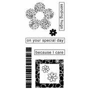 J. Clare Clear Stamps: Sending Hugs / Fun Flowers Collage Abilities LC-2423