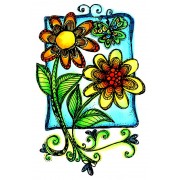 Joanne Sharpe Cling Mount Stamp - Whimsy Stems Journalings AGC3-2559