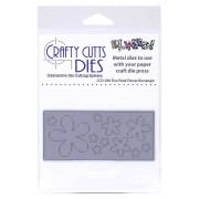 Crafty Cutts Dies - Five Petal Flower Rectangle Metal Die CCD-036