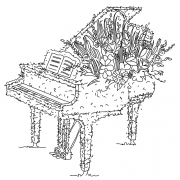 Michelle Masters Wood Mounted Stamp - Piano H2-2602
