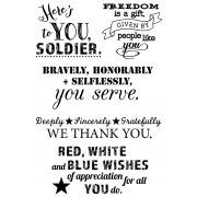 Words to the Rescue Clear Stamps - Military Thanks SFC027