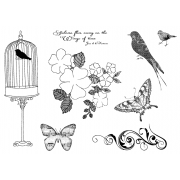 Suzanne Carillo Cling Mount Stamp Sets - Wings of Time BZ014