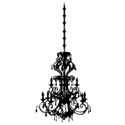 Suzanne Carillo Wood Mounted Stamp - Chandelier K3-2576