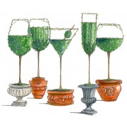Michelle Masters Cling Mount Stamp - Stemware Topiary AGC1-2644