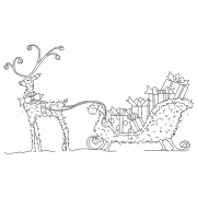 Michelle Masters Cling Mount Stamp - Sleigh Topiary AGC1-2684