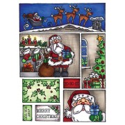 Carolee Jones Cling Mount Stamp - Christmas Cutts Apart AGC3-2473
