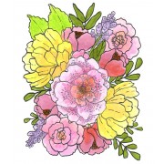 Catherine Scanlon Cling Mount Stamp - Floral Spray AGC3-2851