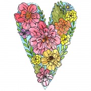 Catherine Scanlon Cling Mount Stamp - Heart Flower AGC2-2822