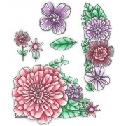 Catherine Scanlon Cling Mount Stamp Set - Blossoms in Bloom CSCS-2750