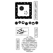J. Clare Clear Stamps: Happy Birthday / Confetti Cupcake Collage Abilities LC-2422