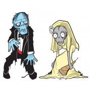 Len Peralta Cling Mount Stamps - Zombie Wedding L-2656