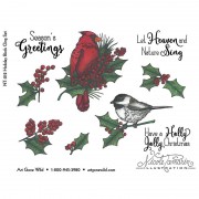 Nicole Tamarin Cling Mount Stamp Set - Holiday Birds NT-012