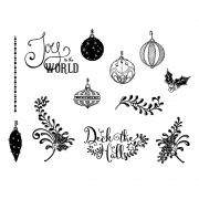 Nicole Tamarin Cling Mount Stamp Set - Small Ornaments NT-009