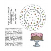 Carolee Jones Wheel Cling Stamp Set - Birthday ASCS-002